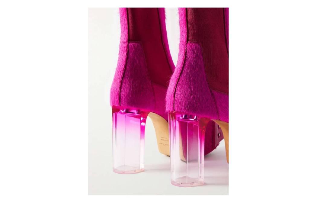 Shop Rick Owens Gucci Platform Chelsea Boots 'Grilled Pony-Hair' - But Kasut Kuda Platform 1647597294520242