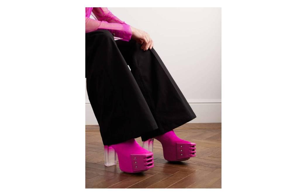 Details for Rick Owens Gucci Platform Chelsea Boots 'Grilled Pony-Hair' - But Kasut Kuda Platform 1647597294520242