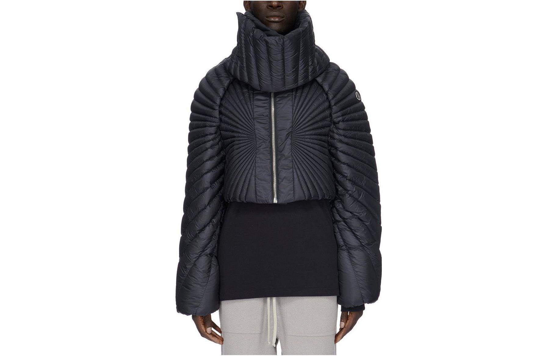 Rick Owens High-Neck Zip-Up Navy Blue Jacket Men’s Long-Sleeve Premium MU02C1A02M3632-999