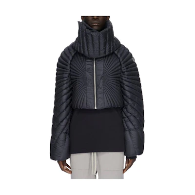 Rick Owens High-Neck Zip-Up Navy Blue Jacket Men’s Long-Sleeve Premium MU02C1A02M3632-999