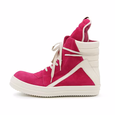 Rick Owens High-Top Lace-Up Sneaker 'Pink White'