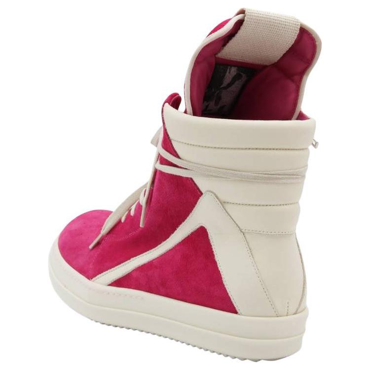 Rick Owens High-Top Lace-Up Sneaker 'Pink White' 圖 3