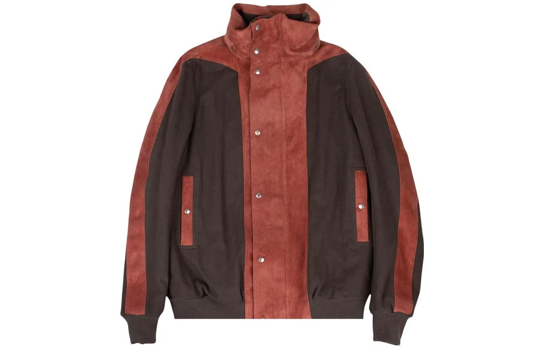 Rick Owens Hooded Single-Breasted Loose Jacket in Dark Rust RU19F4767 CFLVS 7813