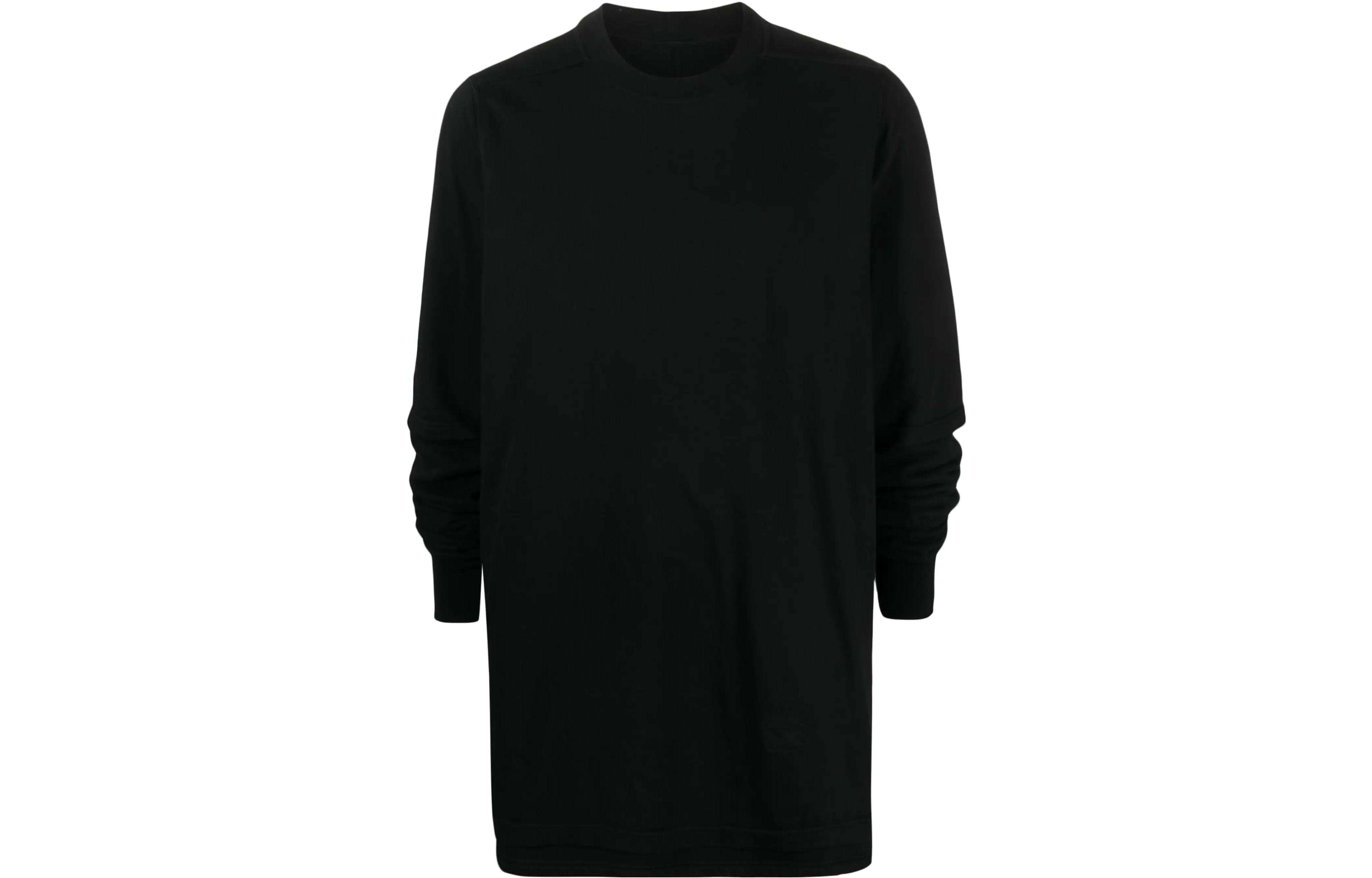 Rick Owens Hustler Black Crewneck Long Sleeve Sweatshirt DU02C5269RN-09