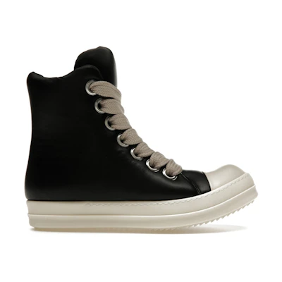 Rick Owens Jumbo Lace Padded Sneaks Black Milk