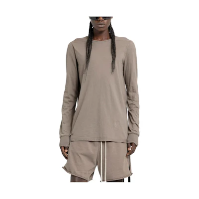 Rick Owens Khaki Solid Color Slim Fit Crewneck Long Sleeve Sweatshirt DU02C5260RN34