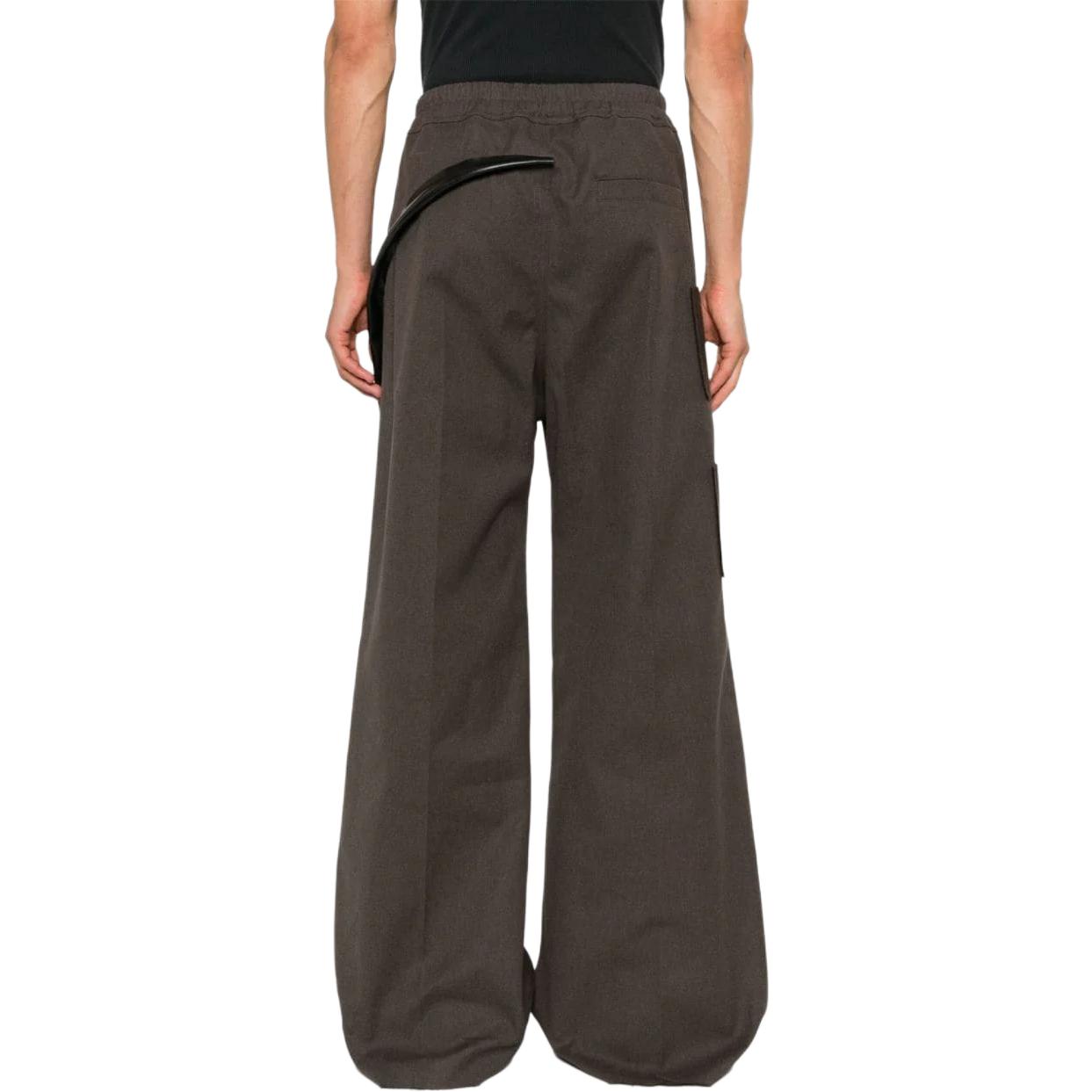 Shop Rick Owens 高腰寬鬆直筒長褲 灰色 休閒裝 RR02D6307-CTWWTY-240409