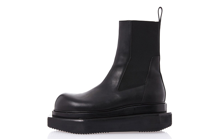 Rick Owens Leather Chelsea Boots 'Black Fashion'