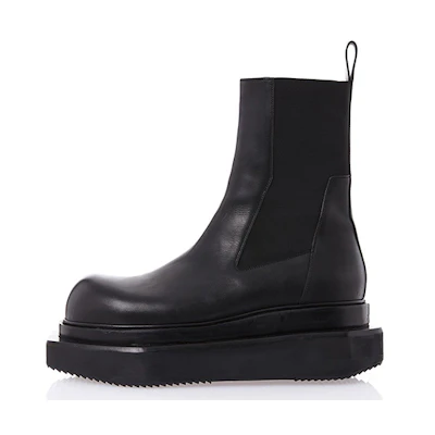 Rick Owens Leather Chelsea Boots 'Black Fashion'
