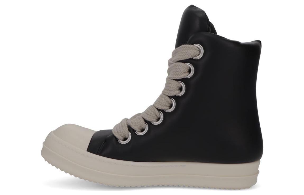 Rick Owens Leather High-Top 'Black Lace-Up'