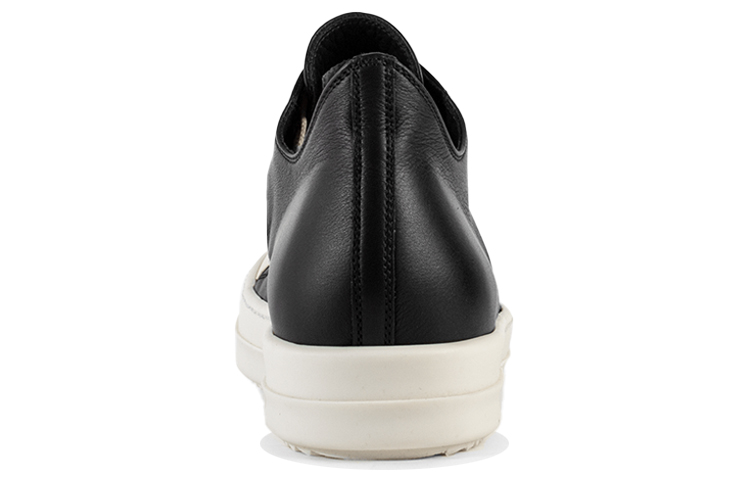 Rick Owens Leather Low Sneakers 'Essential Black' 圖 4