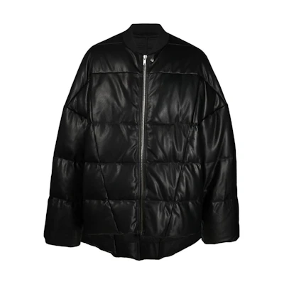 Rick Owens Leather Zip-Up Jacket Black RU02B2788LCD3-09