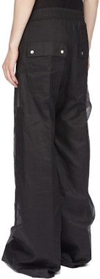 RICK OWENS Lido 寬管透明休閒長褲 黑色棉質薄紗 男裝 RU01D3366OR-09 Shop RICK OWENS Lido 寬管透明休閒長褲 黑色棉質薄紗 男裝 RU01D3366OR-09
