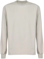 Rick Owens Light Gray Long-Sleeve Pullover Sweatshirt with Vertical Hem RU02A5277BA-08 Rick Owens Light Gray Long-Sleeve Pullover Sweatshirt with Vertical Hem RU02A5277BA-08