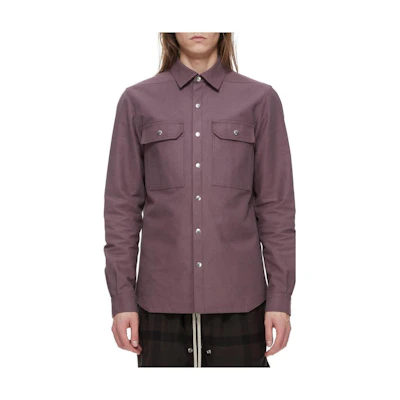 Rick Owens Luxor Amethyst Purple Heavy Moleskin Shirt Jacket FW23 Menswear RU02C7729MO-33