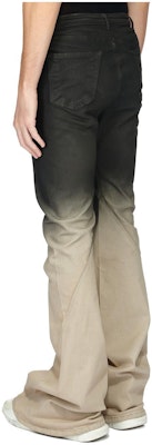 Rick Owens Luxor Bias Bootcut Seluar Denim Gradient Hitam Mutiara FW23. RR02C7315SBEDE 19D 1