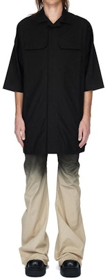 Rick Owens Luxor Bias Bootcut Seluar Denim Gradient Hitam Mutiara FW23. RR02C7315SBEDE 19D 2