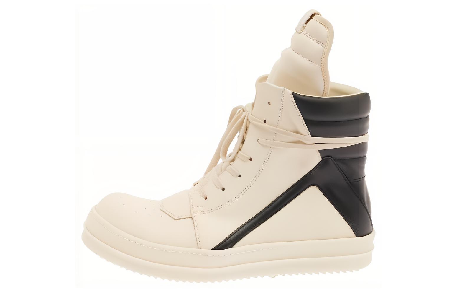 Rick Owens Luxor Geobasket High 'Milk Black' RU02C7894-LPO-1191