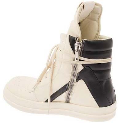 瑞克歐文斯/RO 小牛皮 時尚圓頭 高筒 板鞋 男款 白色 Shop 瑞克歐文斯/RO 小牛皮 時尚圓頭 高筒 板鞋 男款 白色