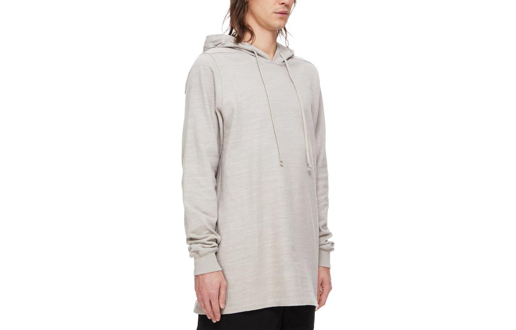 Shop RICK OWENS Luxor Pearl Bigarzato Jersey Hoodie FW23 White Loose Fit Unisex RU02C7285BG-08