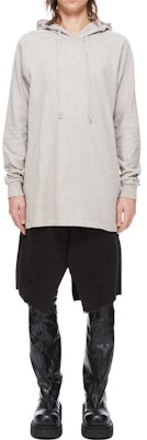 RICK OWENS Luxor Pearl Bigarzato Jersey Hoodie FW23 White Loose Fit Unisex RU02C7285BG-08 Purchase RICK OWENS Luxor Pearl Bigarzato Jersey Hoodie FW23 White Loose Fit Unisex RU02C7285BG-08