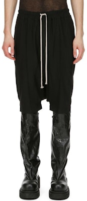 Rick Owens Luxor 黑色寬鬆抽繩短褲 休閒款式。 RU02C7384HY-09 Order Rick Owens Luxor 黑色寬鬆抽繩短褲 休閒款式。 RU02C7384HY-09