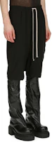 Shop Rick Owens Luxor 黑色寬鬆抽繩短褲 休閒款式。 RU02C7384HY-09
