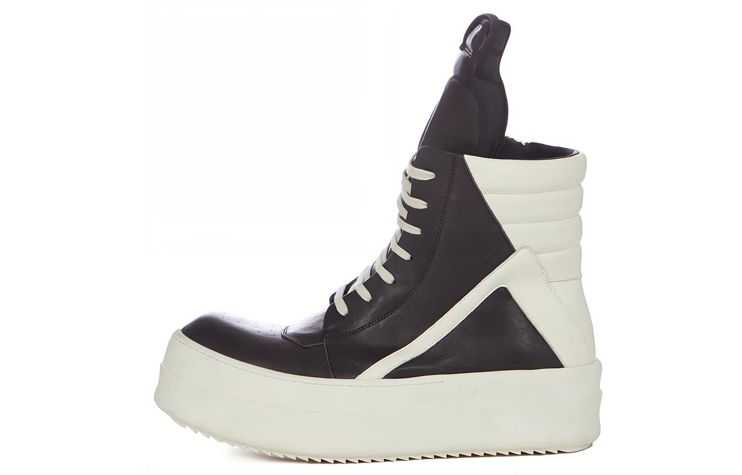 Rick Owens Luxor Runway Mega Bumper Geobasket High 'Black Milk' RR02C7868-LOO-911