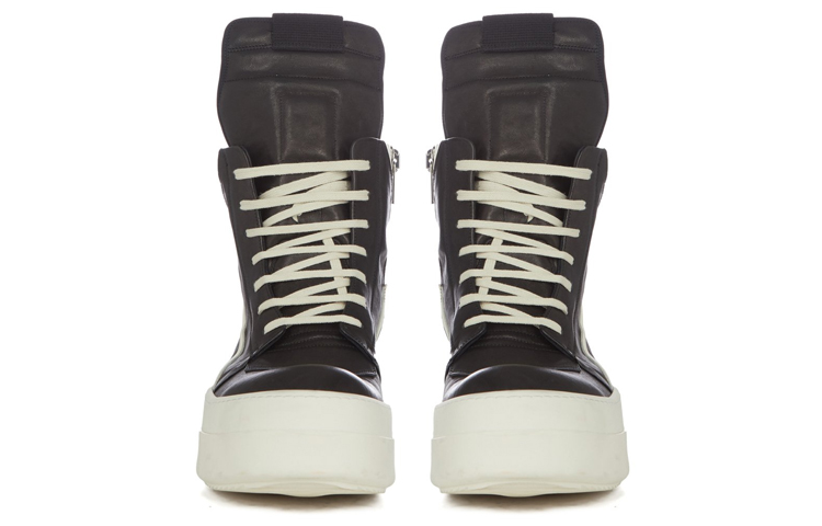 Lookbook Rick Owens Luxor Mega Bumper Geobasket High 'Negro Milk' RR02C7868-LOO-911