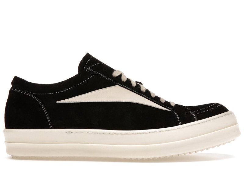 Rick Owens Luxor Suede Leather Vintage Low 'Black Milk' RU02C7897-LVSLPO-911