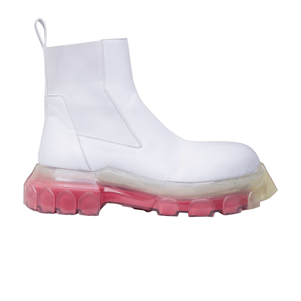 Rick Owens Mega Bozo Tractor Beetle 'Chalk White Red Clear Sole'