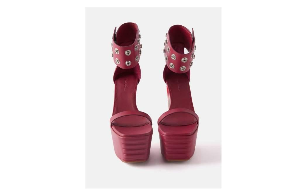 Sizing Rick Owens Minimal Grill Sandals 'Black Leather Platform' 1509369