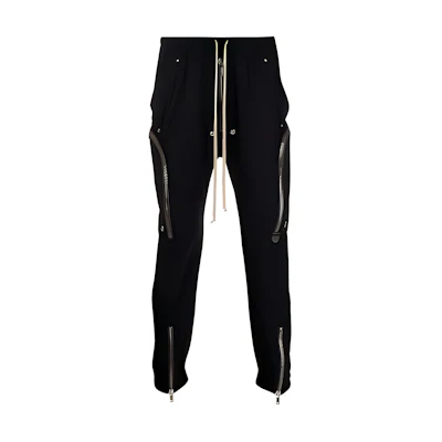RICK OWENS Multi-Pocket Zipper Drawstring Slim Fit Cargo Pants Men RU01B1377NBS-09