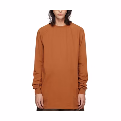 Rick Owens Oversized Orange Crewneck Long Sleeve Sweatshirt RU01D3280BA-53