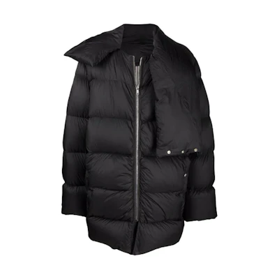 RICK OWENS Oversized Puffer Down Jacket Monochrome Menswear RU02A5741NZ-D3