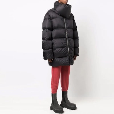 RICK OWENS Jaket Puffer Oversized Monokrom Lelaki RU02A5741NZ-D3 Purchase RICK OWENS Jaket Puffer Oversized Monokrom Lelaki RU02A5741NZ-D3