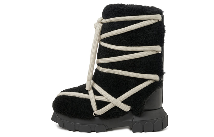 Buy Rick Owens Palinoro 'Boots Hitam Pentagram Bertali' RU02B2889LSHPW1-99