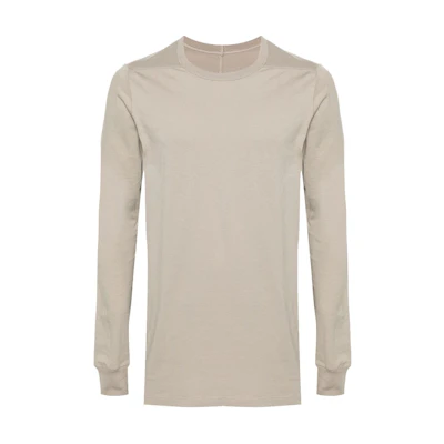 Rick Owens Pearl Gray Slim-Fit Crewneck Pullover Sweatshirt Long Sleeve RU01D3266JA-08