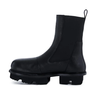 Rick Owens Performa Bozo Megatooth Boot 'Black Calfskin'