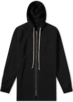 Rick Owens Plain Black Zip-Up Hoodie RU18S5288-BA-09 Rick Owens Plain Black Zip-Up Hoodie RU18S5288-BA-09