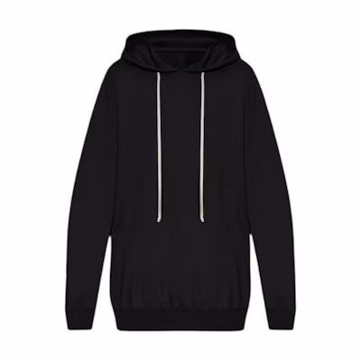 Rick Owens Plain Pullover Hoodie Black Long Sleeve RU02D6282BA-09