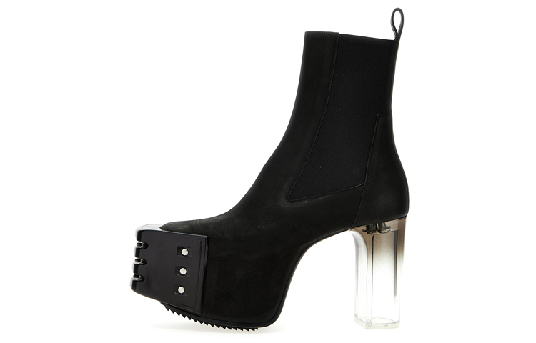 Rick Owens Platform 'Grilled Leather Studded Chelsea Boot Black' RR01C4825LWNGDE9-990D