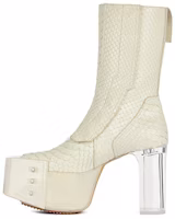Rick Owens Platform High-Heel Ankle Boots 'White' RR01B1827LPY1BX-110 Rick Owens Platform High-Heel Ankle Boots 'White' RR01B1827LPY1BX-110