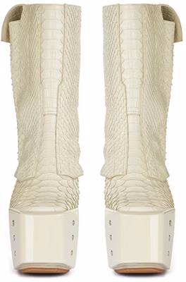 Rick Owens Platform High-Heel Ankle Boots 'White' RR01B1827LPY1BX-110 Lookbook Rick Owens Platform High-Heel Ankle Boots 'White' RR01B1827LPY1BX-110