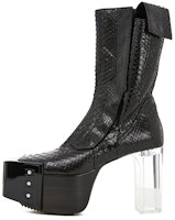 Rick Owens Platform High-Heeled Ankle Boots 'Black' RR01B1827LPYBX-090 Rick Owens Platform High-Heeled Ankle Boots 'Black' RR01B1827LPYBX-090