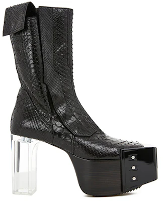 Rick Owens Platform High-Heeled Ankle Boots 'Black' RR01B1827LPYBX-090 Order Rick Owens Platform High-Heeled Ankle Boots 'Black' RR01B1827LPYBX-090