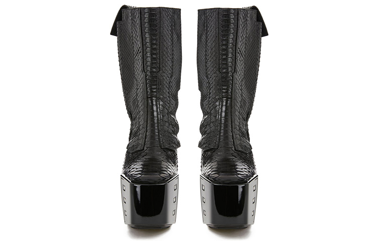 Lookbook Rick Owens Platform High-Heeled Ankle Boots 'Black' RR01B1827LPYBX-090