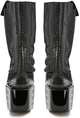 Rick Owens Platform High-Heeled Ankle Boots 'Black' RR01B1827LPYBX-090 Lookbook Rick Owens Platform High-Heeled Ankle Boots 'Black' RR01B1827LPYBX-090