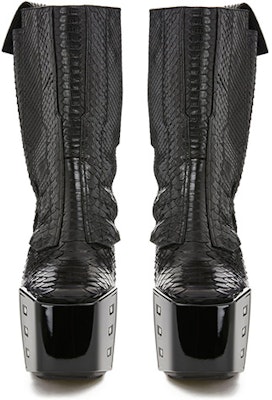 Rick Owens Platform High-Heeled Ankle Boots 'Black' RR01B1827LPYBX-090 Lookbook Rick Owens Platform High-Heeled Ankle Boots 'Black' RR01B1827LPYBX-090