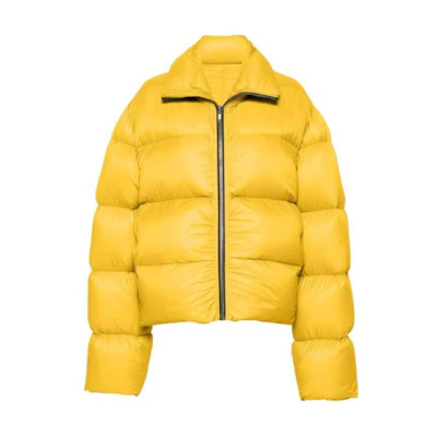 Rick Owens Quilted High Neck Zip-Up Jacket Yellow RU02D6745NPD3-12